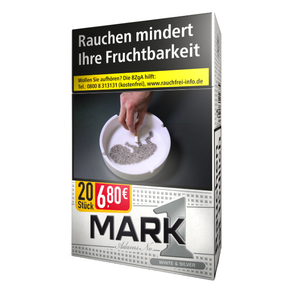 Mark 1 White & Silver 10 x 20 Zigaretten